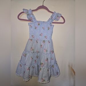 Girls Floral Embroidered Dress